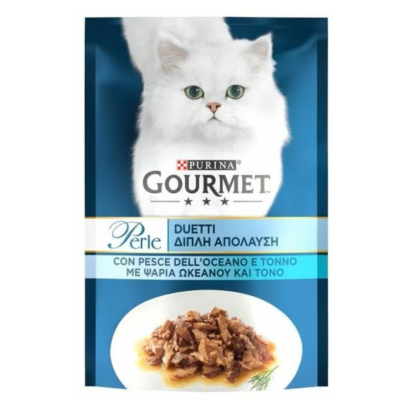 foto del prodotto gatto perle duetti di mare 85gr pesce dell oceano e tonno gourmet