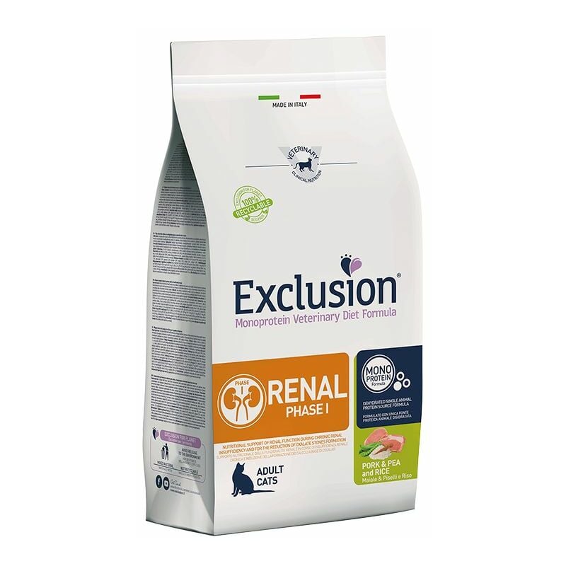 foto del prodotto gatto renal phase 1 300gr maiale piselli e riso exclusion