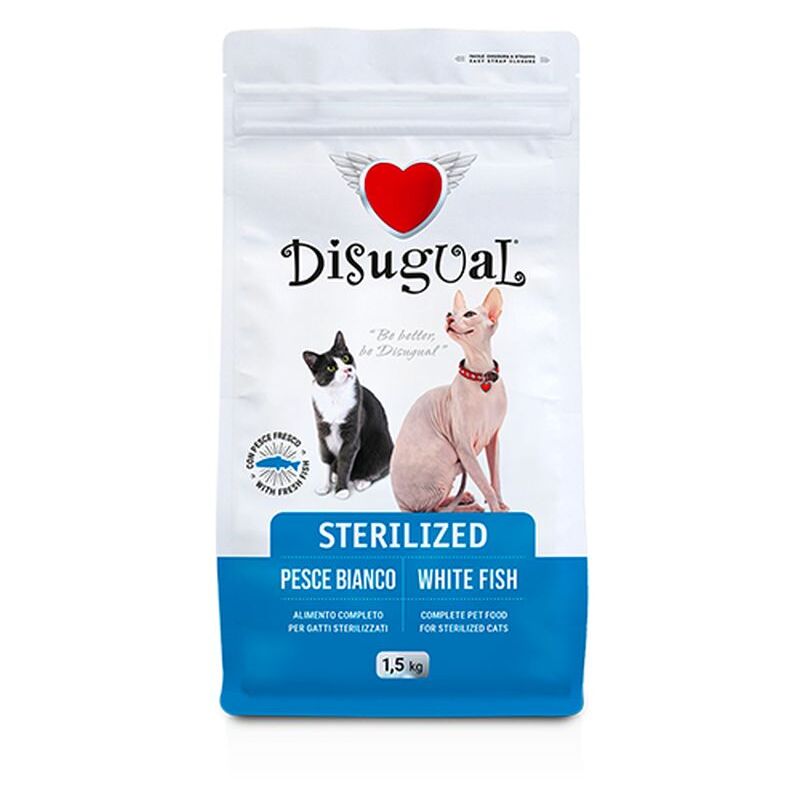 foto del prodotto gatto sterilized 1,5 kg pesce bianco disugual