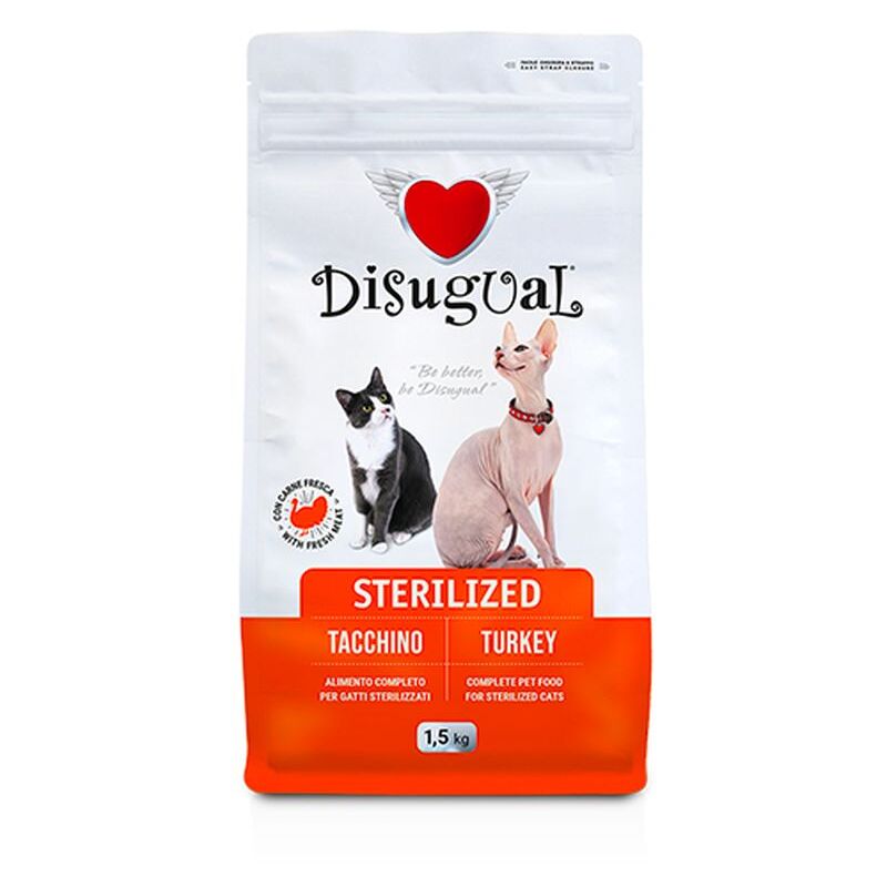 foto del prodotto gatto sterilized 1,5 kg tacchino disugual