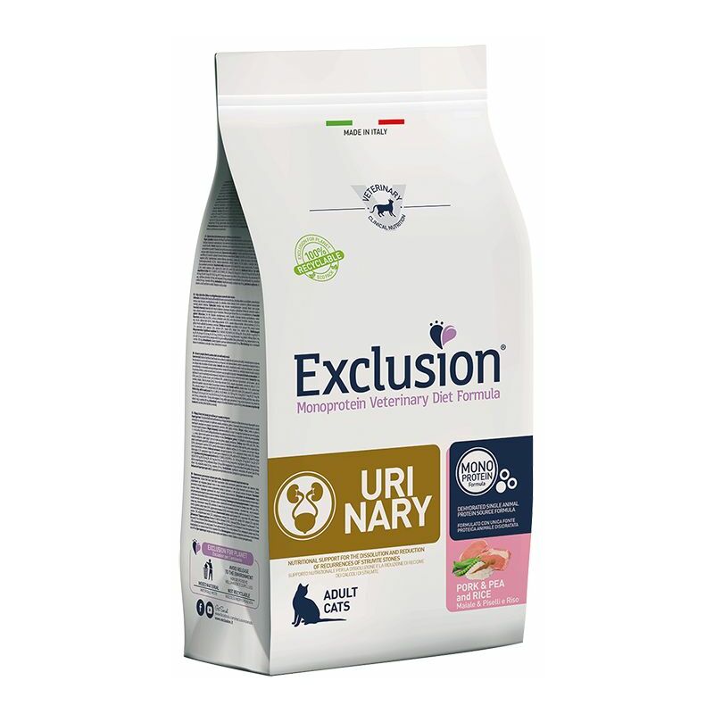 foto del prodotto gatto urinary 300gr maiale piselli e riso exclusion