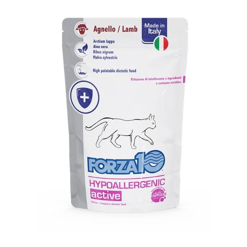 foto del prodotto gatto veterinary hypoallergenic busta actiwet 100gr agnello forza10