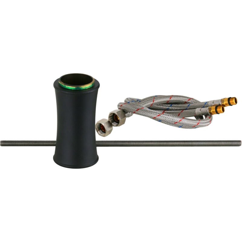 foto del prodotto gattoni rubinetteria kit prolunga trasformazione rubinetto lavabo tipo alto in colore nero opaco gattoni orta ktp100 27no nero opaco