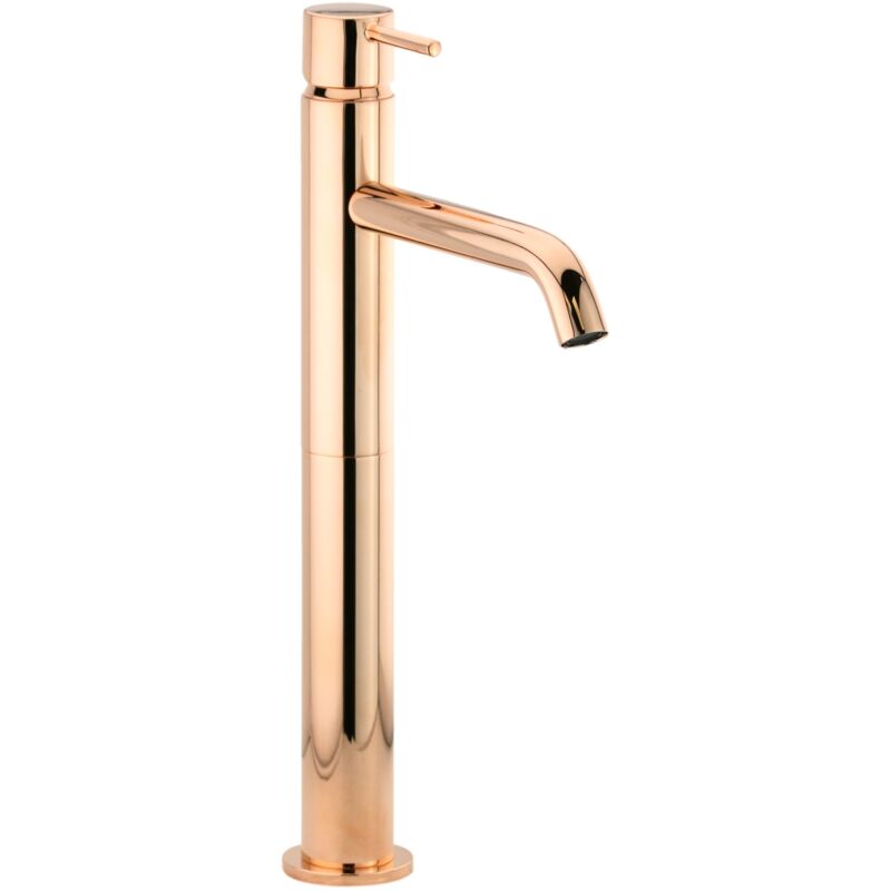 foto del prodotto gattoni rubinetteria miscelatore alto 325.8 mm in colore oro rosa per lavabi a bacinella gattoni easy 2384 23rs senza piletta di scarico oro ros 
