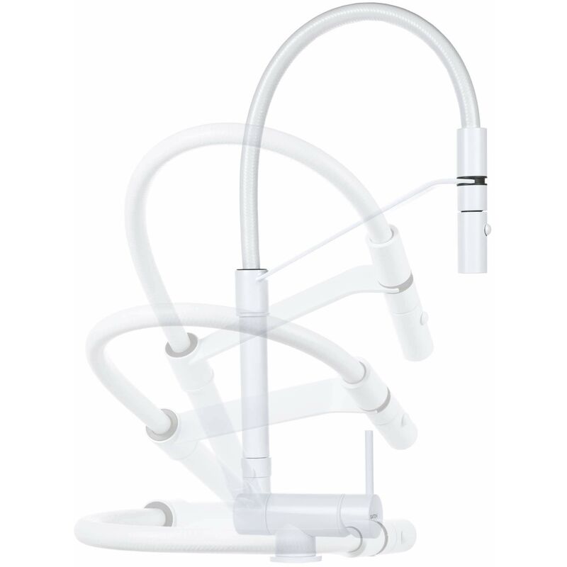 foto del prodotto gattoni rubinetteria miscelatore lavello cucina sottofinestra bianco opaco gattoni rubinetterie 6015065bo bianco opaco
