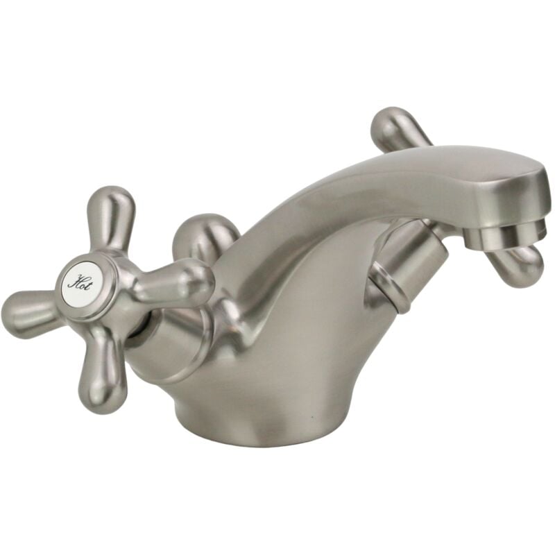 foto del prodotto gattoni rubinetteria rubinetto per lavabo doppia leva in colore acciaio anticato gattoni calypso 5911 rea0 acciaio spazzolato
