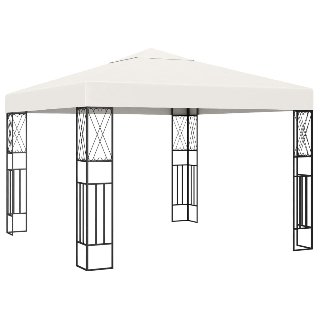 foto del prodotto gazebo 3x3 m crema in tessuto cod mxl 65914