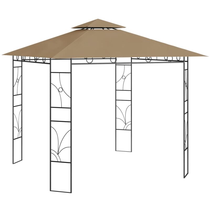 foto del prodotto gazebo 3x3x2,7 m grigio talpa 160 g m vidaxl
