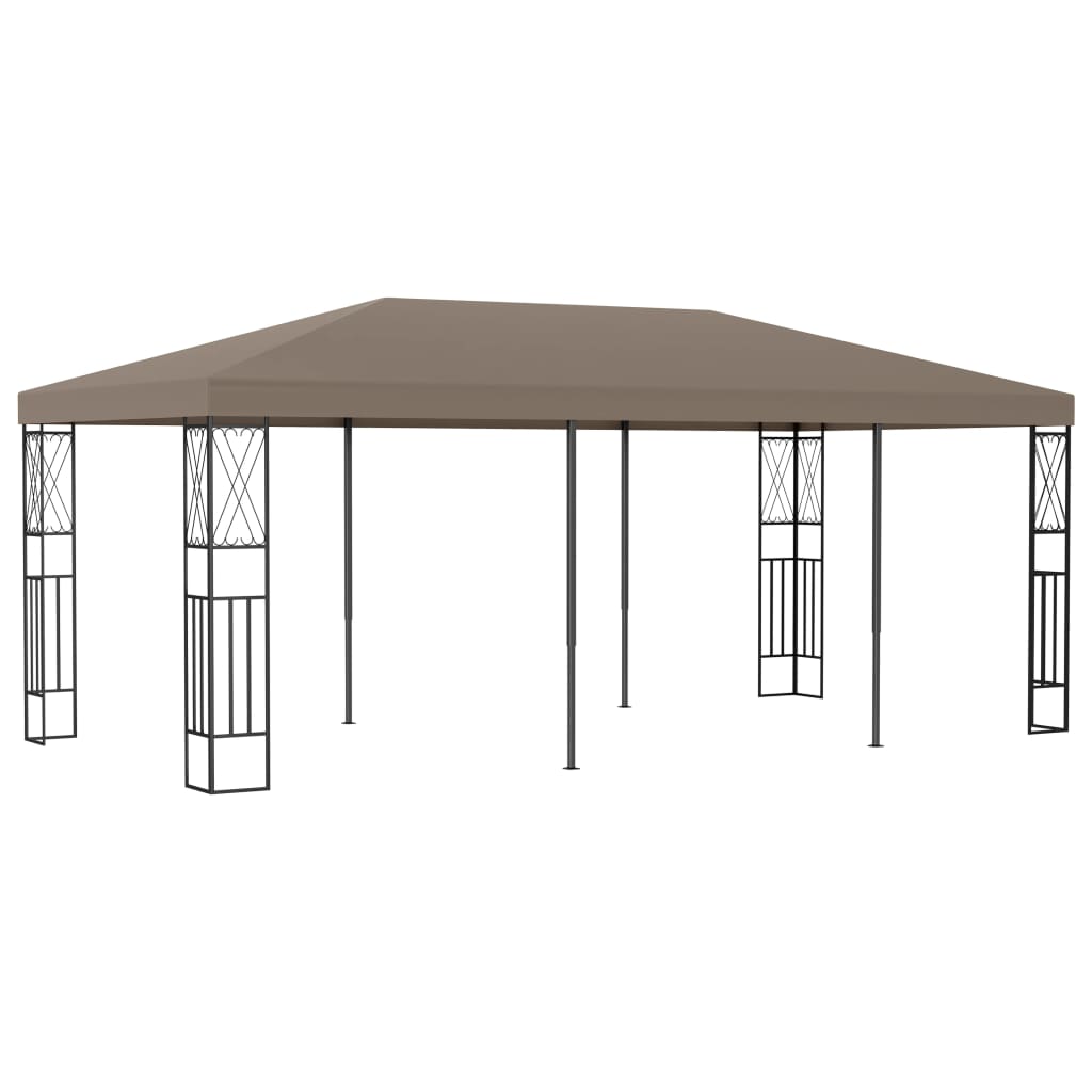 foto del prodotto gazebo 6x3 m grigio talpa in tessuto cod mxl 65922
