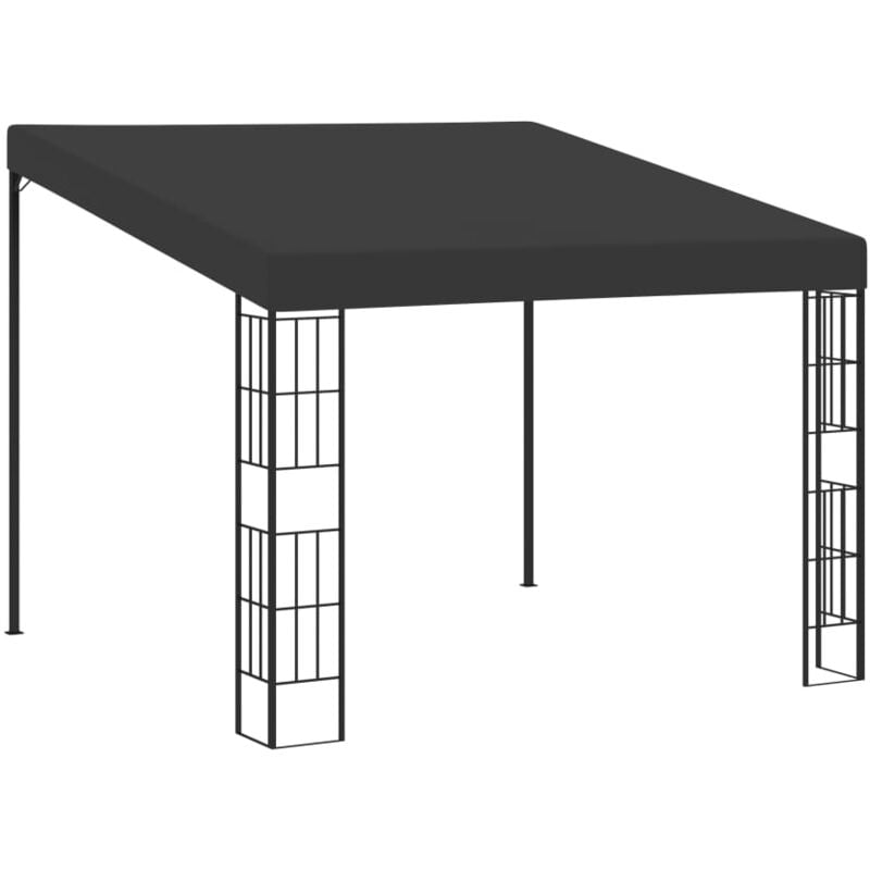 foto del prodotto gazebo a parete 3x3 m antracite in tessuto vidaxl