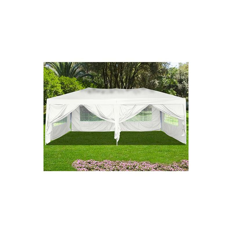 foto del prodotto gazebo acciaio minho papillon 3x6mt beige richiudibile c sacca trasp