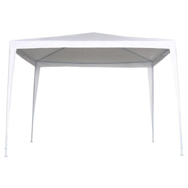 foto del prodotto gazebo acciaio rafia mt3x3 bianco c g