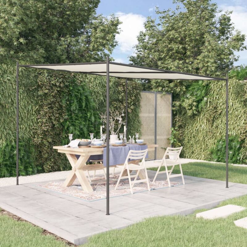 foto del prodotto gazebo bianco 3x3 m 180 g m tessuto e acciaio
