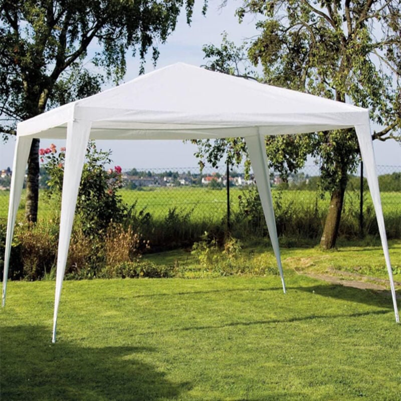 foto del prodotto gazebo bianco polietilene 2x3 metri esterno struttura metallo biacchi ettore