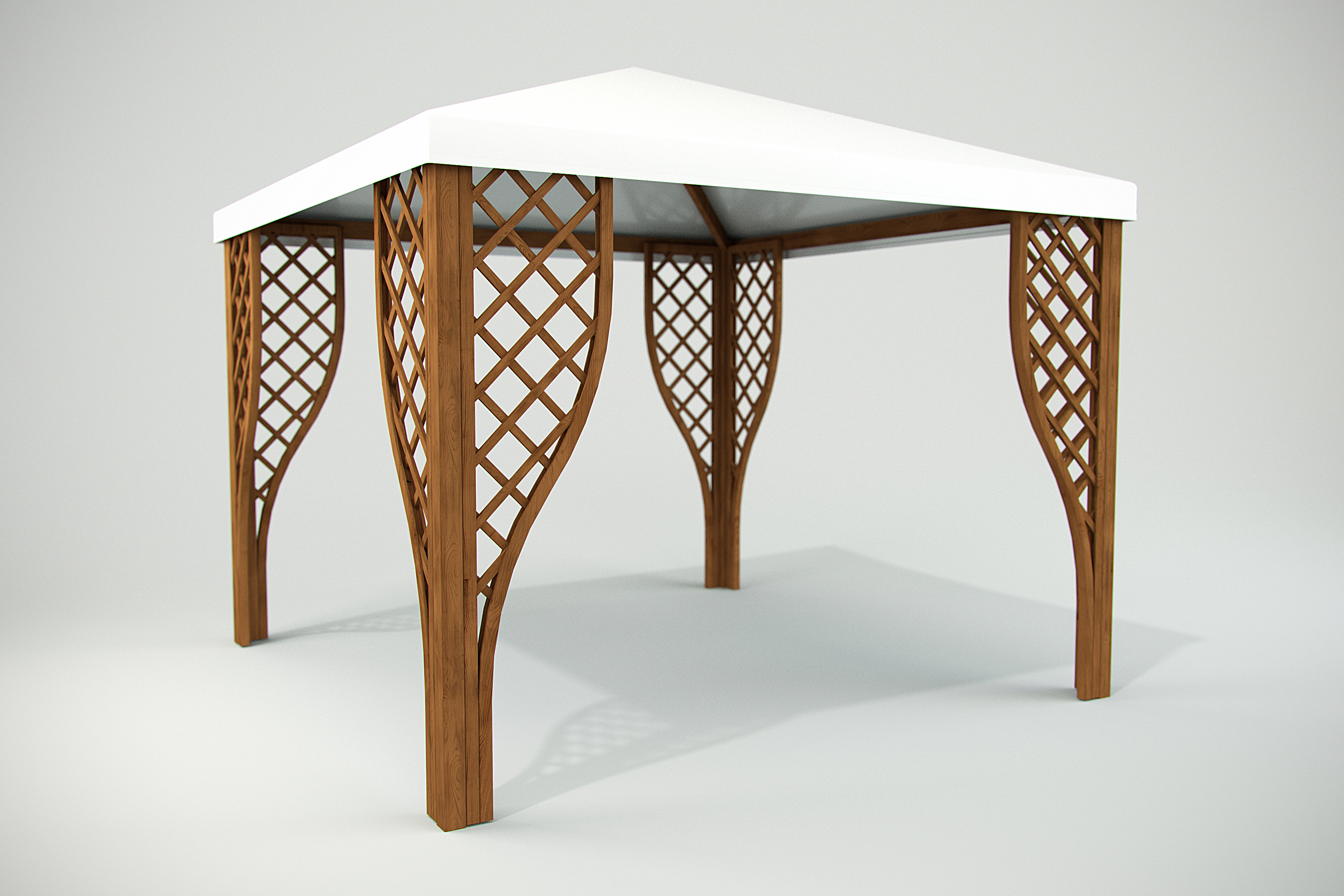 foto del prodotto gazebo calice pocket 300x300 cm color noce con copertura pvc