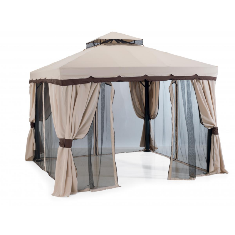 foto del prodotto gazebo con copertura roma 4x3m ecru casa collection