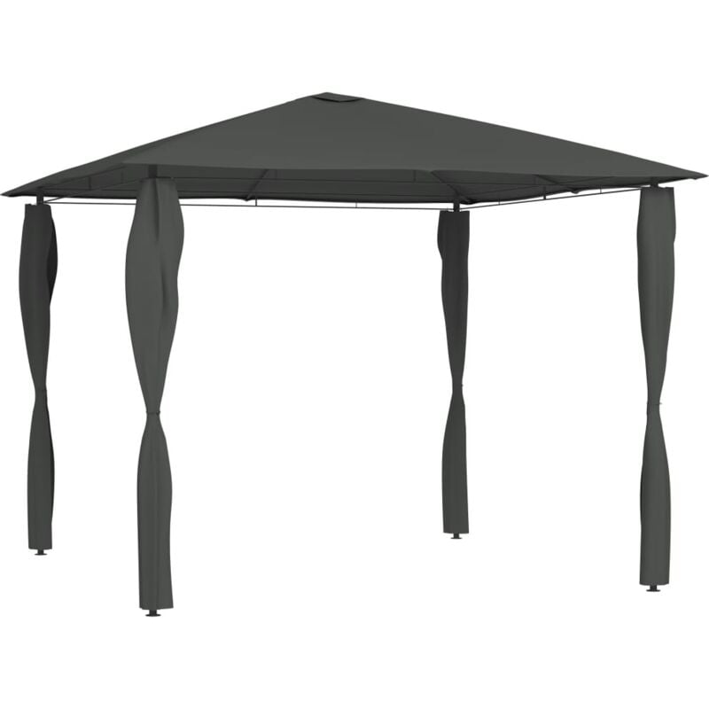 foto del prodotto gazebo con montanti rivestiti 3x3x2,6 m antracite 160 g m 