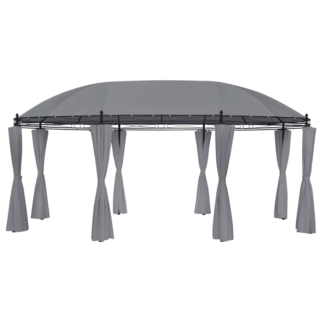 foto del prodotto gazebo con tende 520x349x255 cm antracite cod mxl 58104