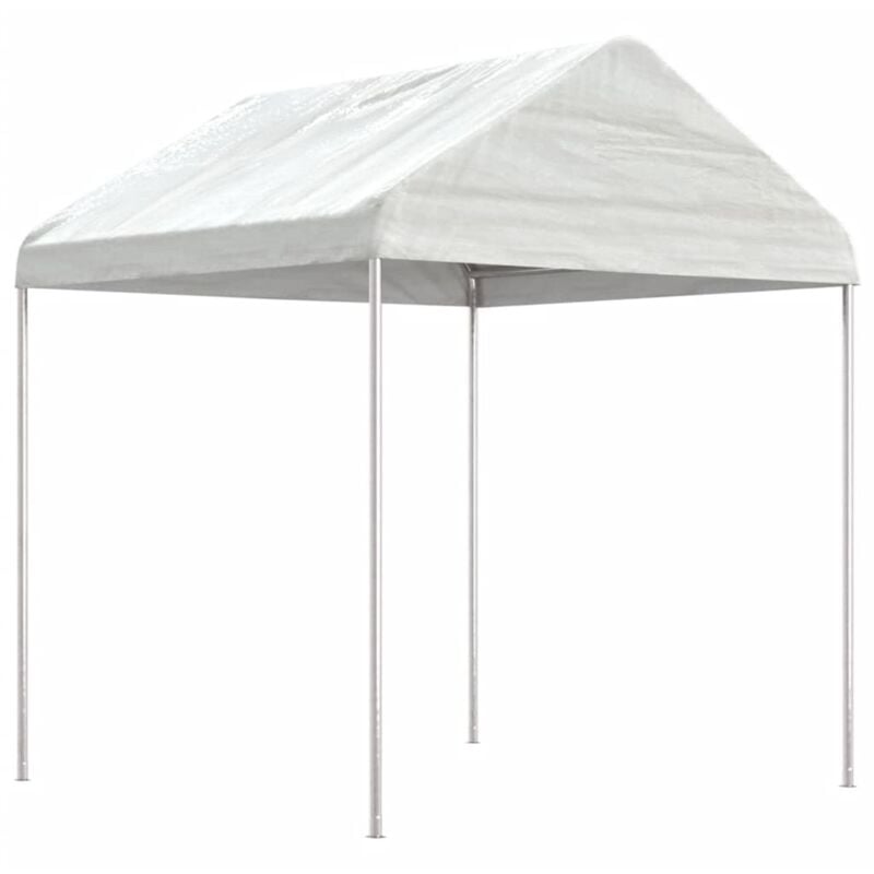 foto del prodotto gazebo con tetto bianco 2,28x2,23x2,69 m in polietilene vidaxl