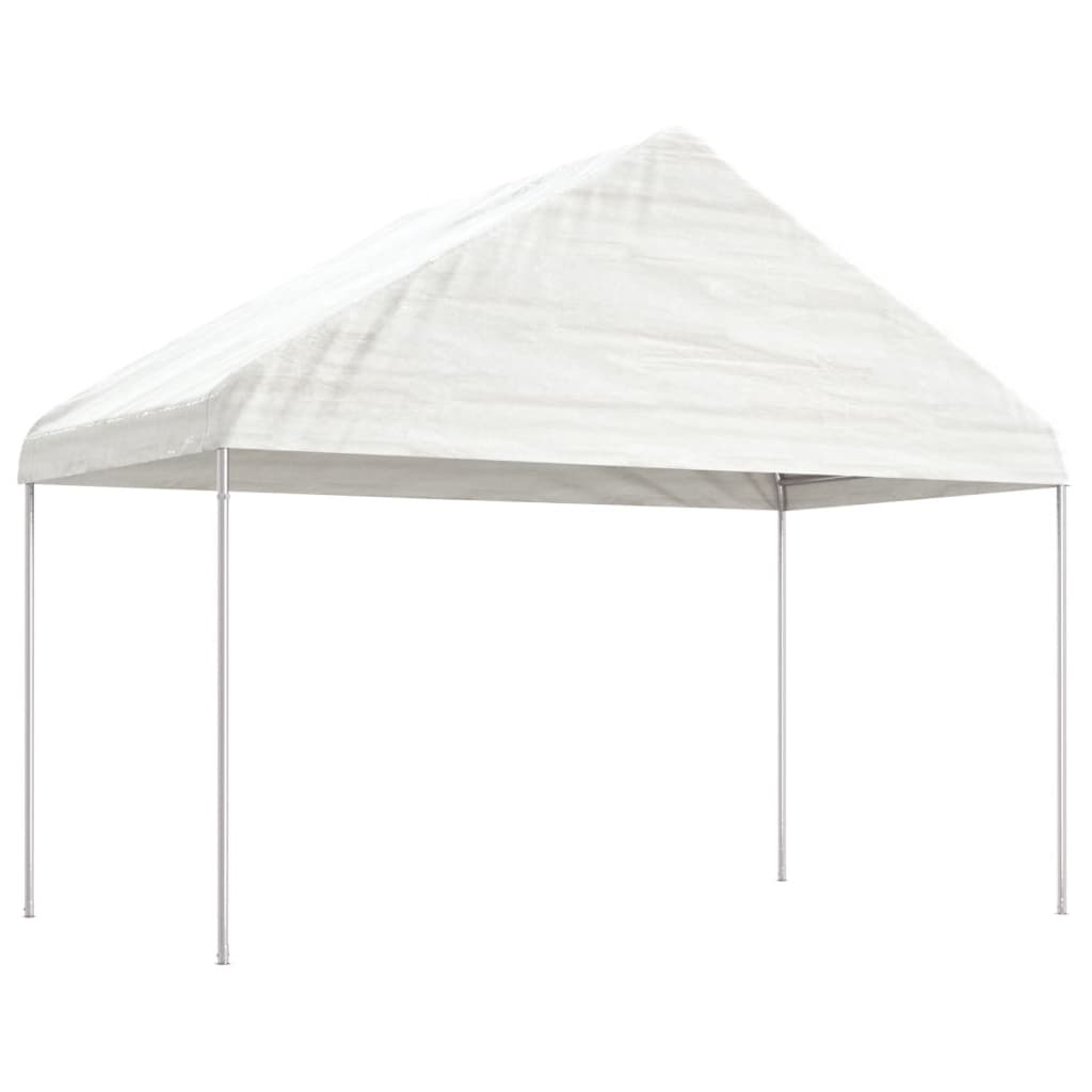 foto del prodotto gazebo con tetto bianco 4,08x2,23x3,22 m in polietilenecod mxl 121302