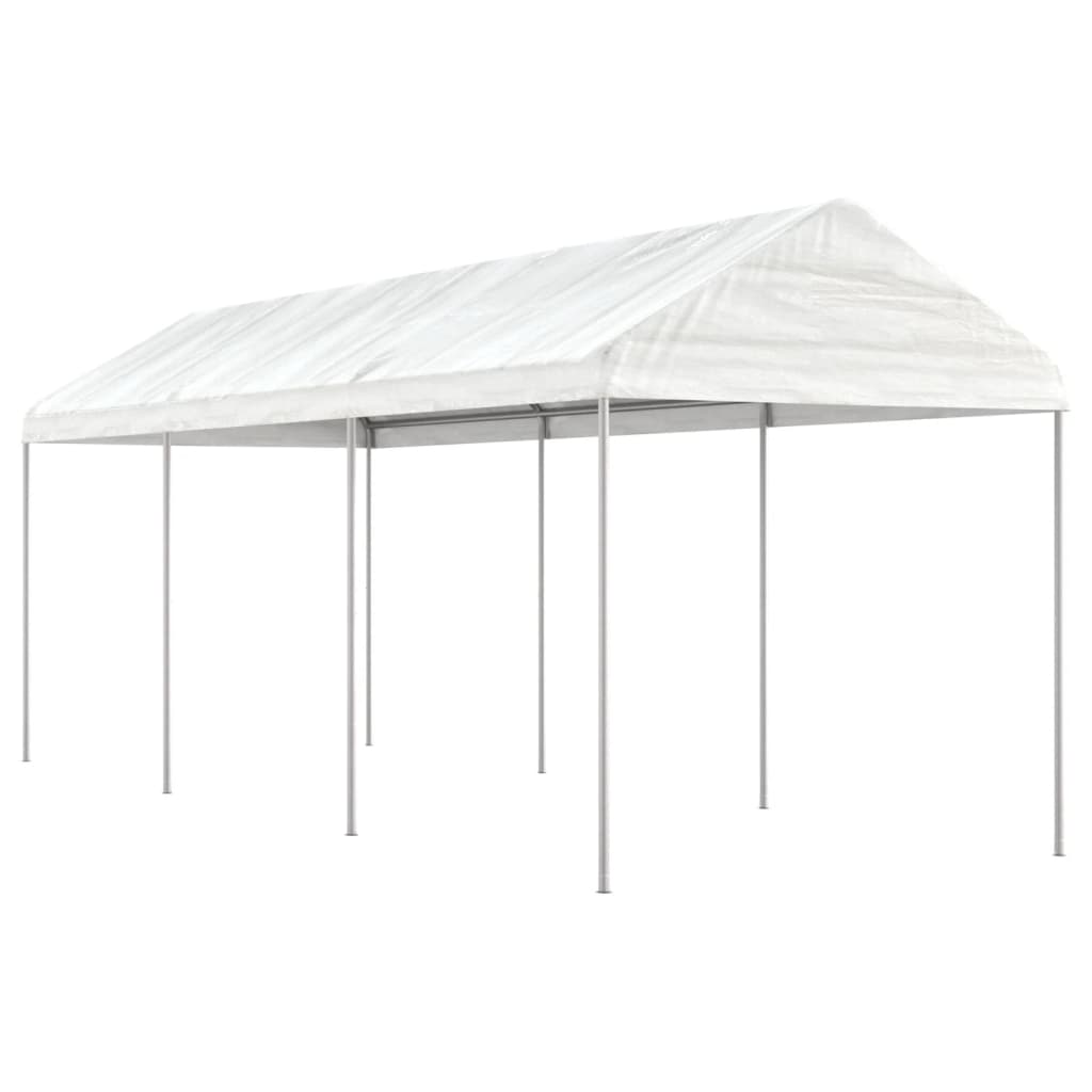foto del prodotto gazebo con tetto bianco 6,69x2,28x2,69 m in polietilenecod mxl 100325