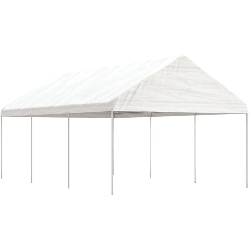 foto del prodotto gazebo con tetto bianco 6,69x4,08x3,22 m in polietilene