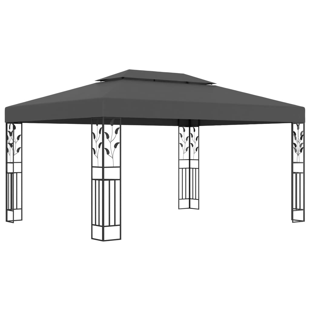 foto del prodotto gazebo con tetto doppio 3x4 m antracite vidaxl
