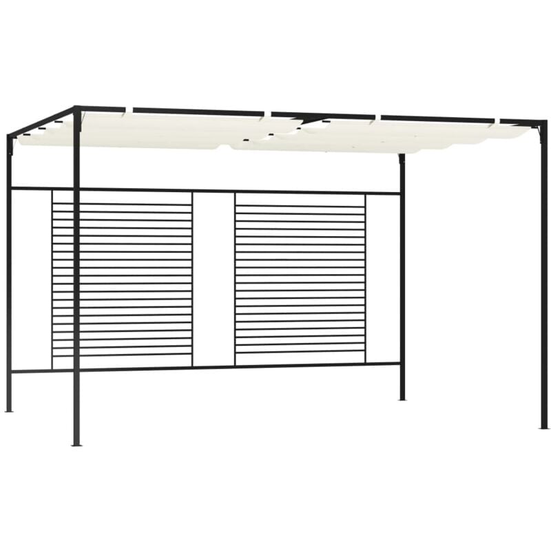 foto del prodotto gazebo con tetto retrattile 3x4x2,3 m crema 180 g m vidaxl