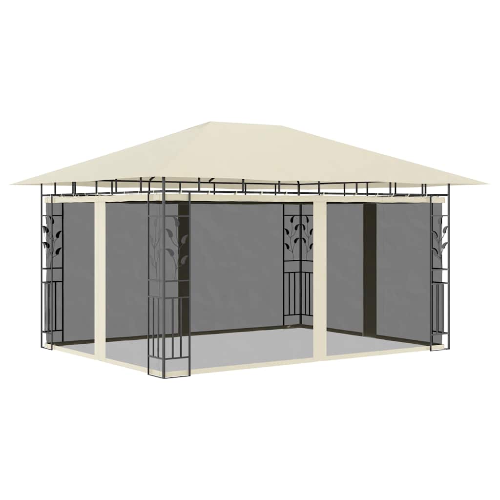 foto del prodotto gazebo con zanzariera 4x3x2,73 m crema 180 g m cod mxl 58826