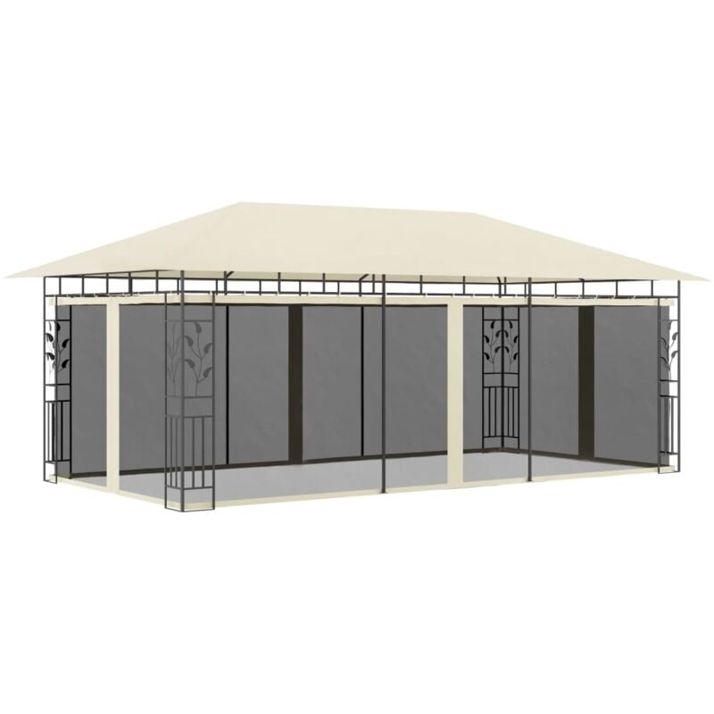 foto del prodotto gazebo con zanzariera 6x3x2,73 m crema vidaxl