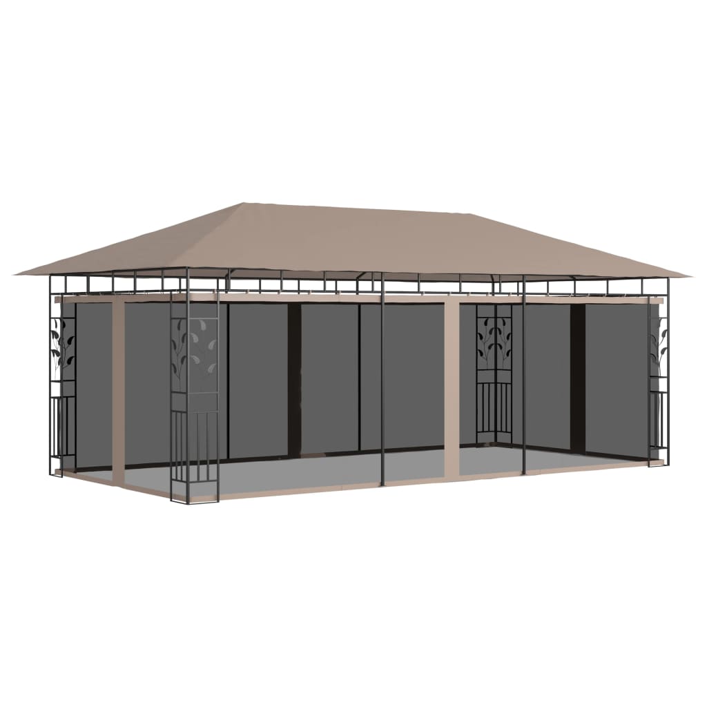 foto del prodotto gazebo con zanzariera 6x3x2,73 m talpa 180 g m 