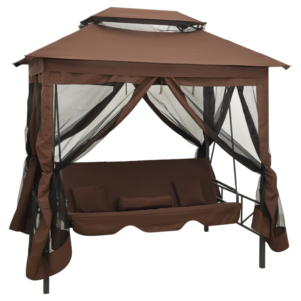 foto del prodotto gazebo convertibile panchina a dondolo caff cod mxl 43582
