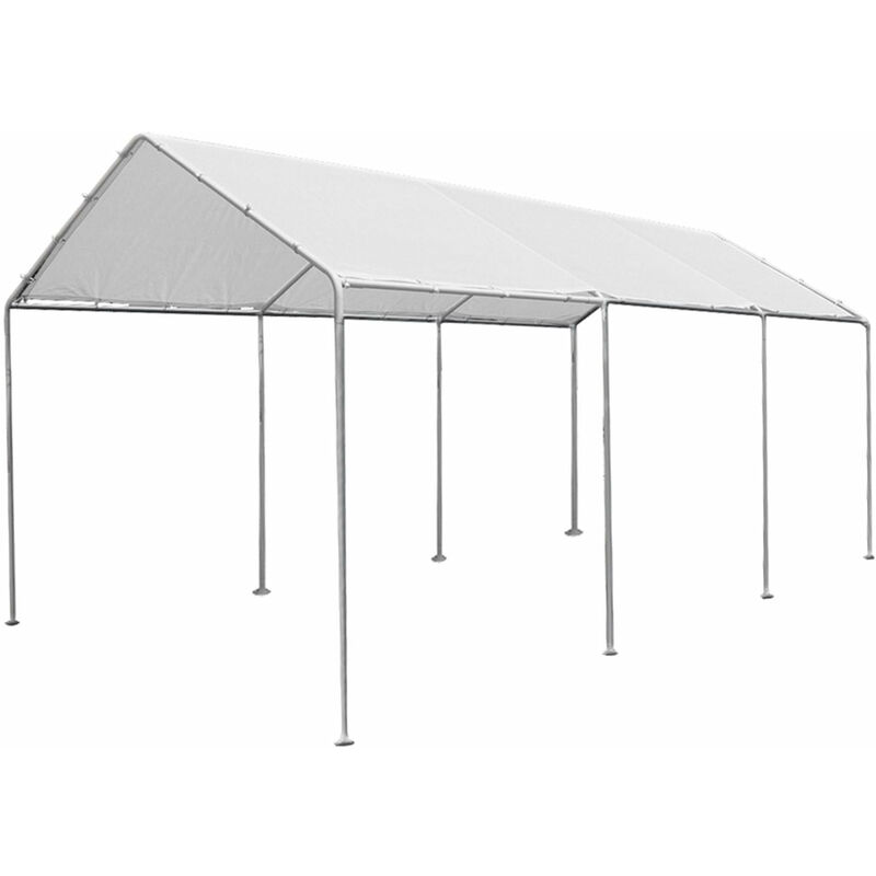 foto del prodotto gazebo da esterno 3x6 mt per auto box parcheggio con struttura tubolare in acciaio