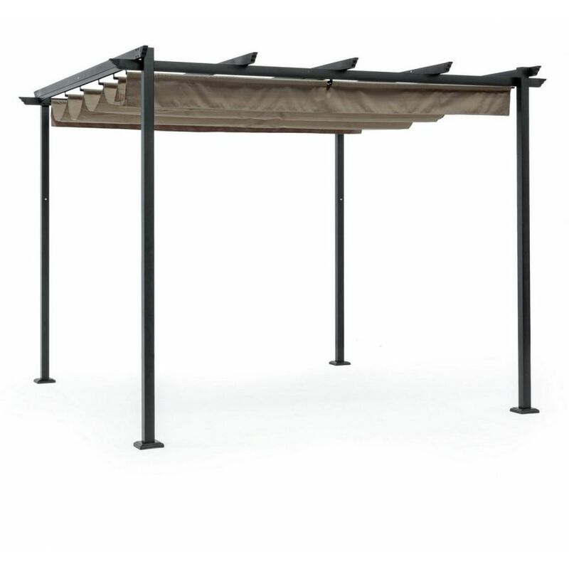 foto del prodotto gazebo da esterno dynamic 3x3 antracite tortora bizzotto