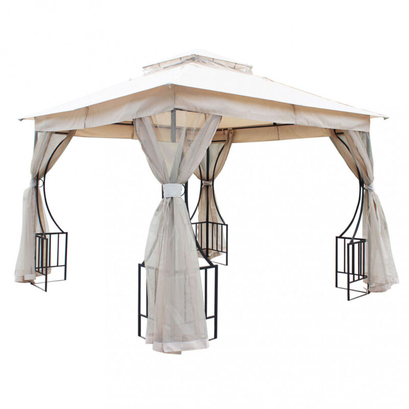 foto del prodotto gazebo da giardino 3x3 in acciaio tim