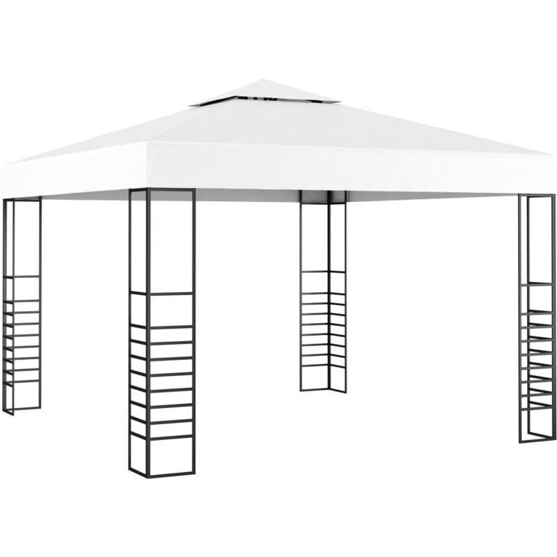 foto del prodotto gazebo da giardino 3x3 m in tessuto e acciaio resistente moderno vari colori colore bianco