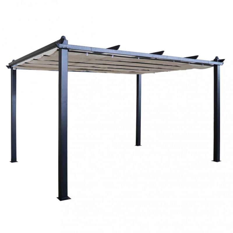 foto del prodotto gazebo da giardino 3x4 in alluminio e metallo drake colore antracite