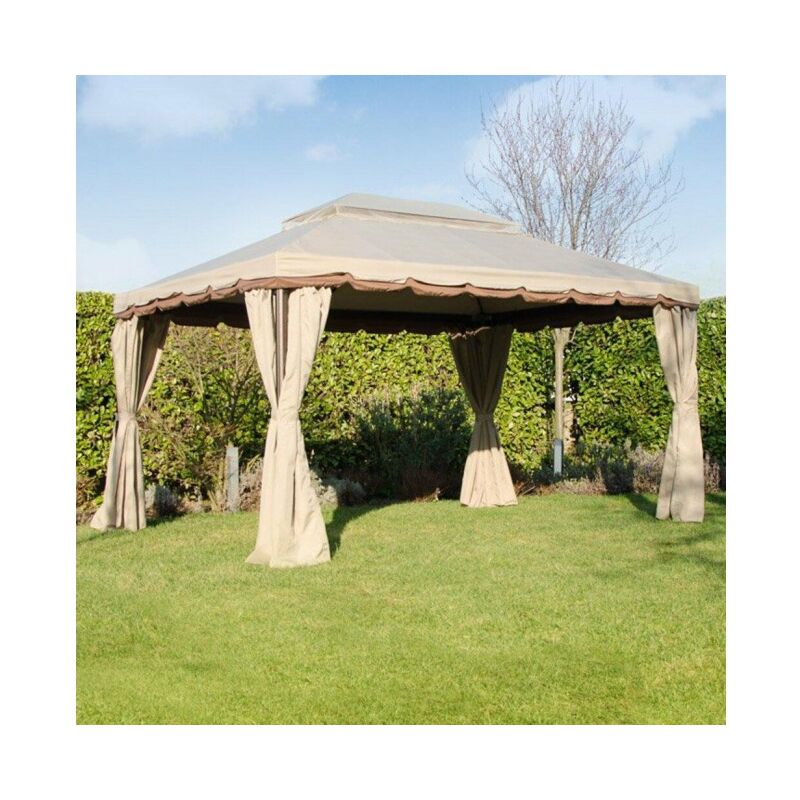 foto del prodotto gazebo da giardino 4x3 m con struttura in alluminio verniciato lesina