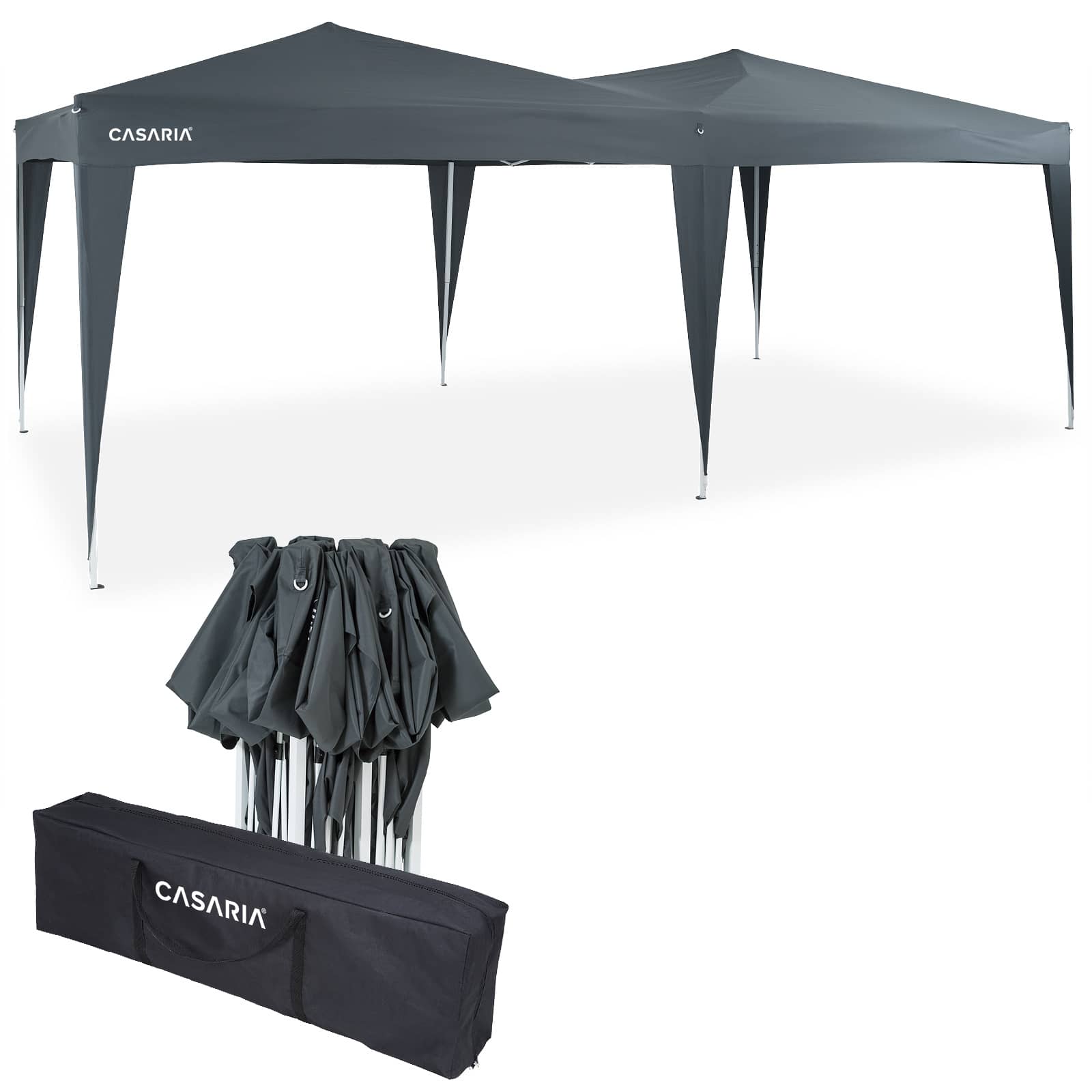 foto del prodotto gazebo da giardino antracite 3x6m