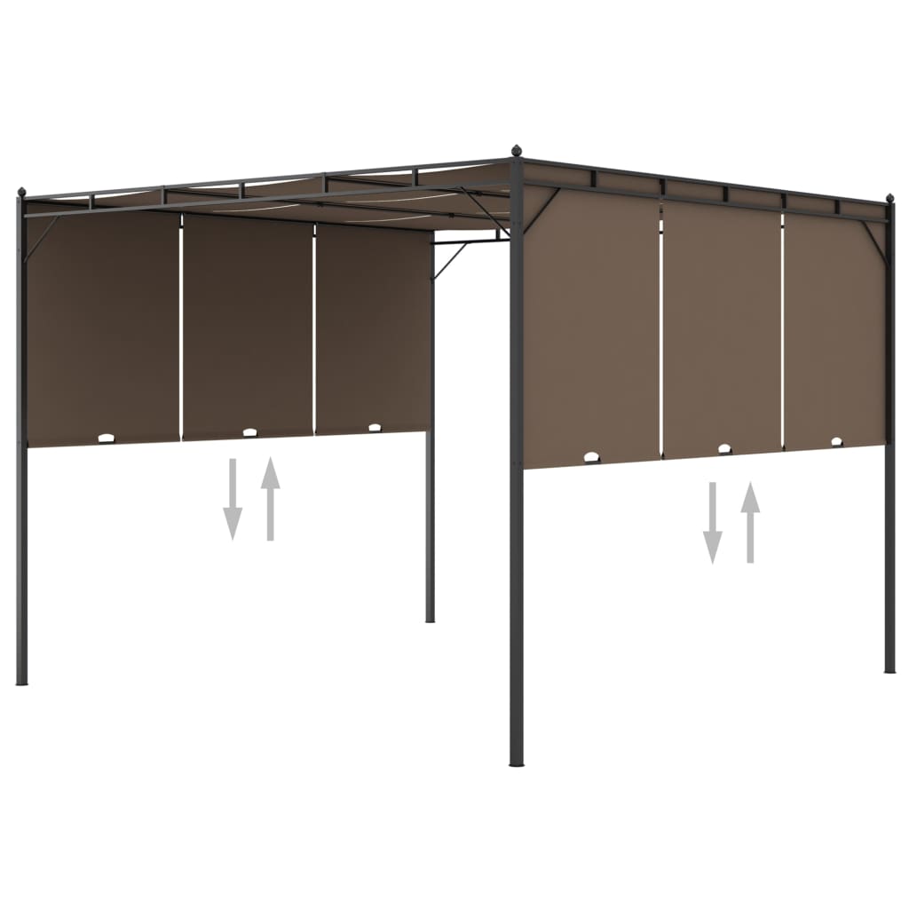 foto del prodotto gazebo da giardino con tenda laterale 3x3x2,25 m talpa