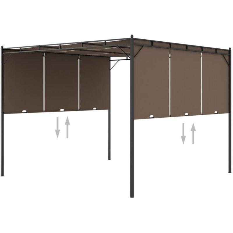 foto del prodotto gazebo da giardino con tenda laterale 3x3x2,25 m talpa vidaxl