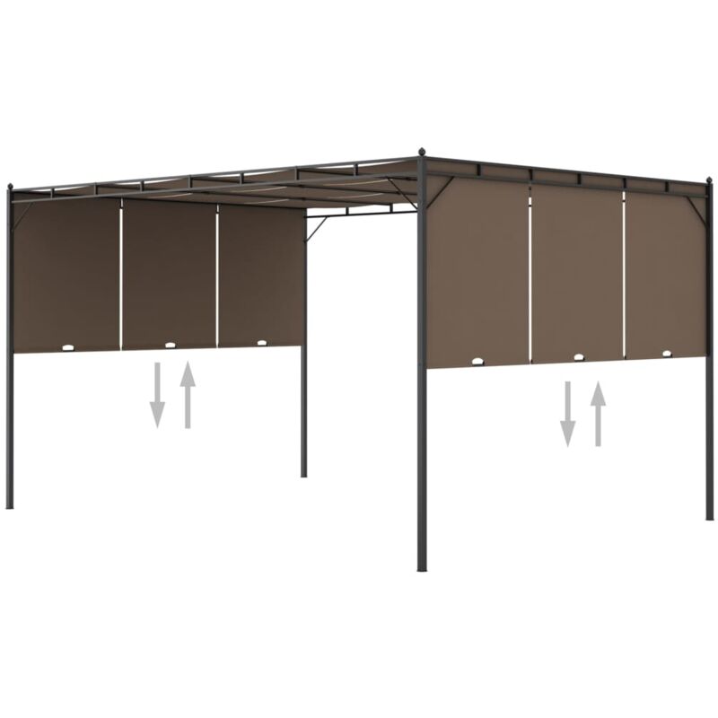 foto del prodotto gazebo da giardino con tenda laterale 4x3x2,25 m talpa vidaxl