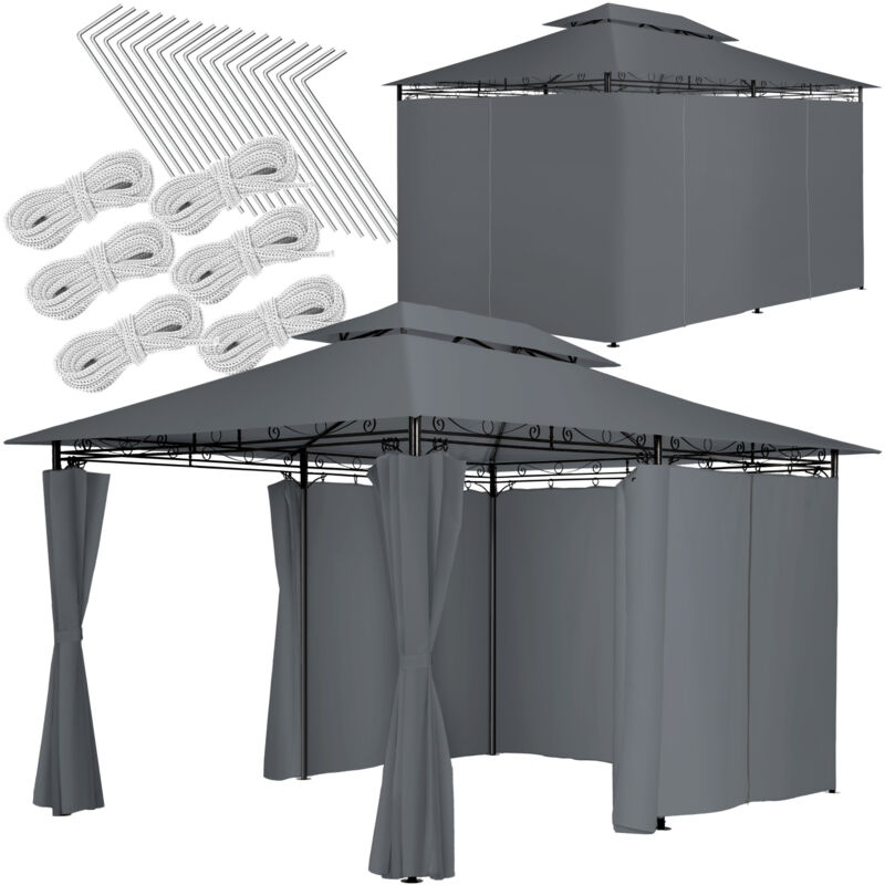 foto del prodotto gazebo da giardino deluxe emine con 6 teli laterali