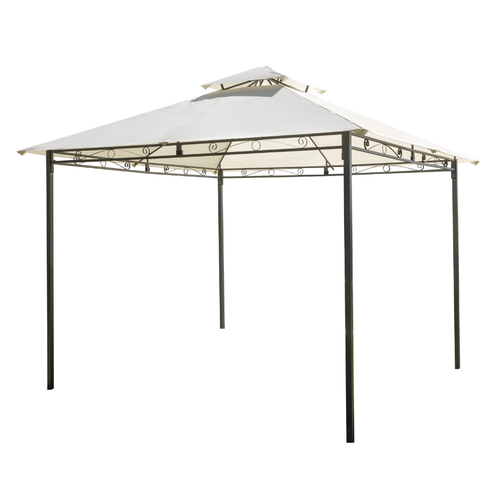 foto del prodotto gazebo da giardino fisso 3x3 mt quadrato con telo ecr 180gr e struttura in ferro tomaino gaz365