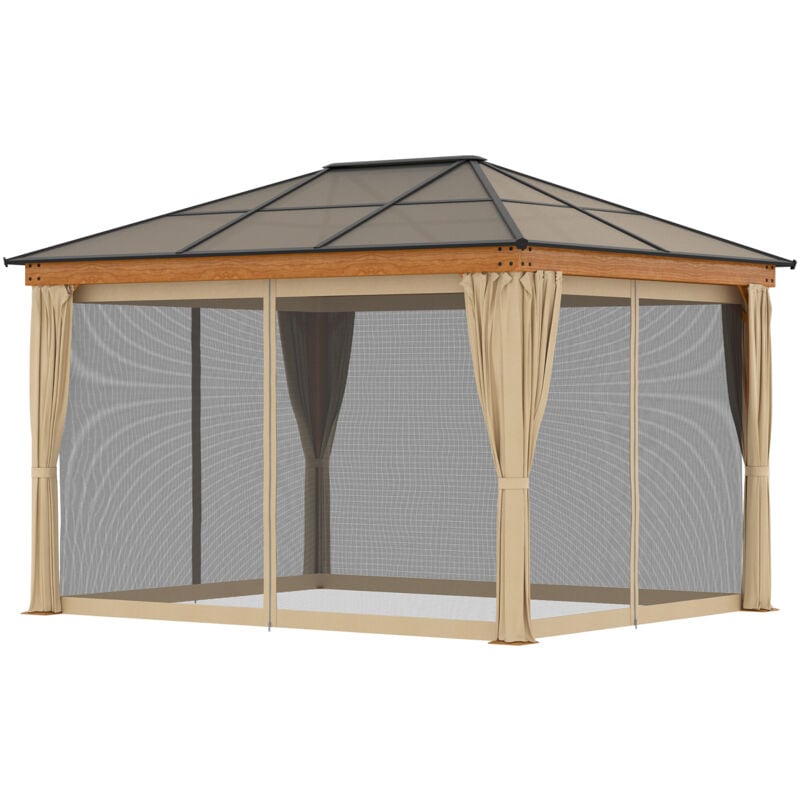 foto del prodotto gazebo da giardino in acciaio e alluminio con viti e picchetti outsunny