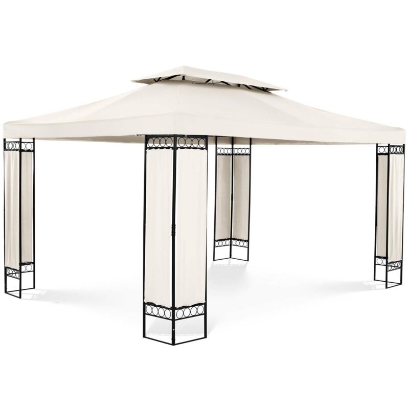 foto del prodotto gazebo da giardino in acciaio pergola da giardino 3 x 4 m, 160 g m , uniprodo