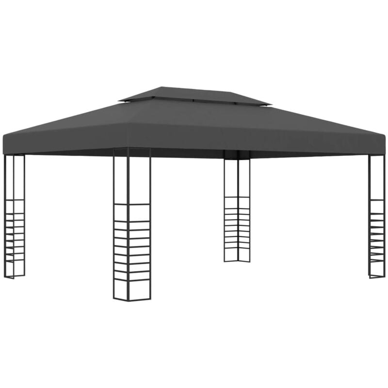 foto del prodotto gazebo da giardino in acciaio verniciato e tessuto 4 x 3 m vari colori colore antracite