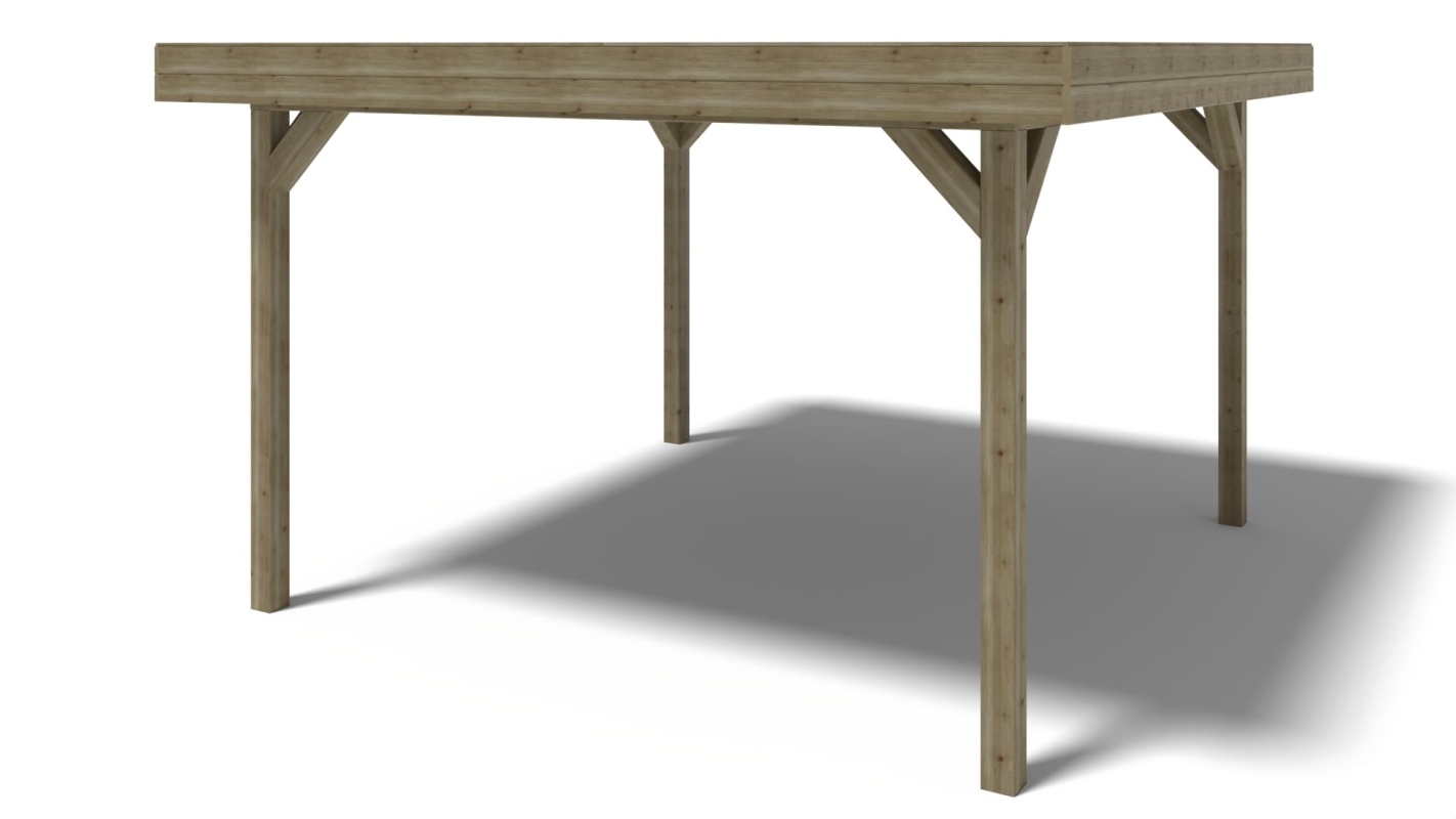 foto del prodotto gazebo da giardino in legno pergola 4.04x4.04 m impregnata alt24 altanka