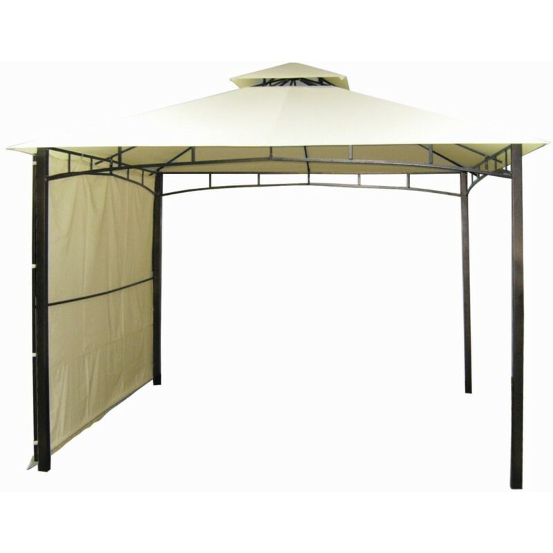 foto del prodotto gazebo da giardino in metallo antigua con telo 3,3x3,3 metri biacchi ettore