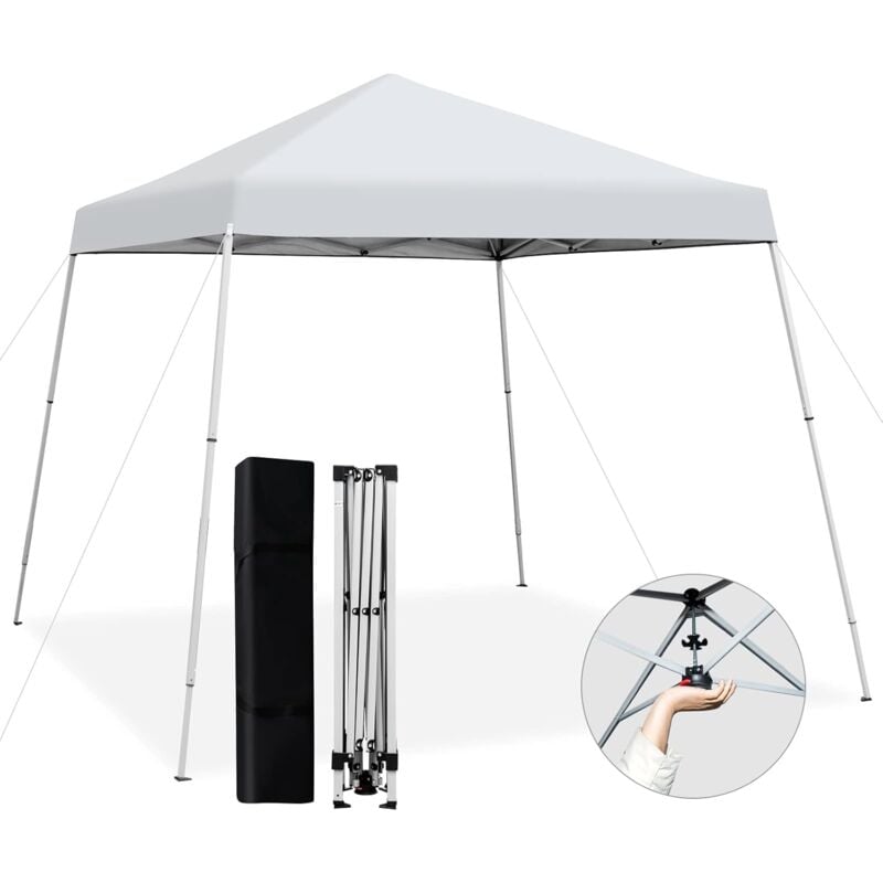 foto del prodotto gazebo da giardino pieghevole 3x3x2,6m, gazebo da esterno impermeabile, altezza regolabile, gazebo pop up per fiere, mercato, campeggio